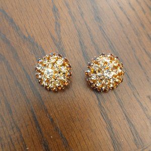 Pristine Vintage Austrian Crystal Earrings - Clip-On